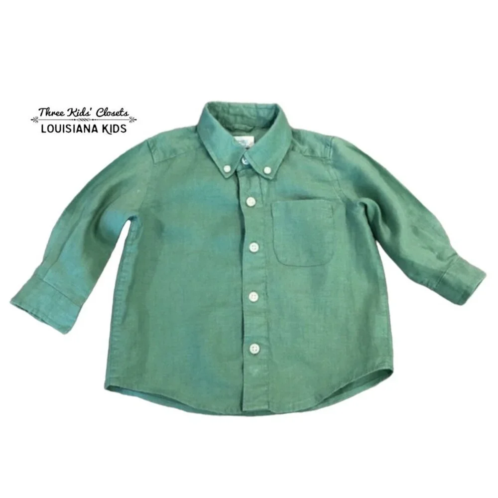 Children's Place 18m Green Button Down Shirt